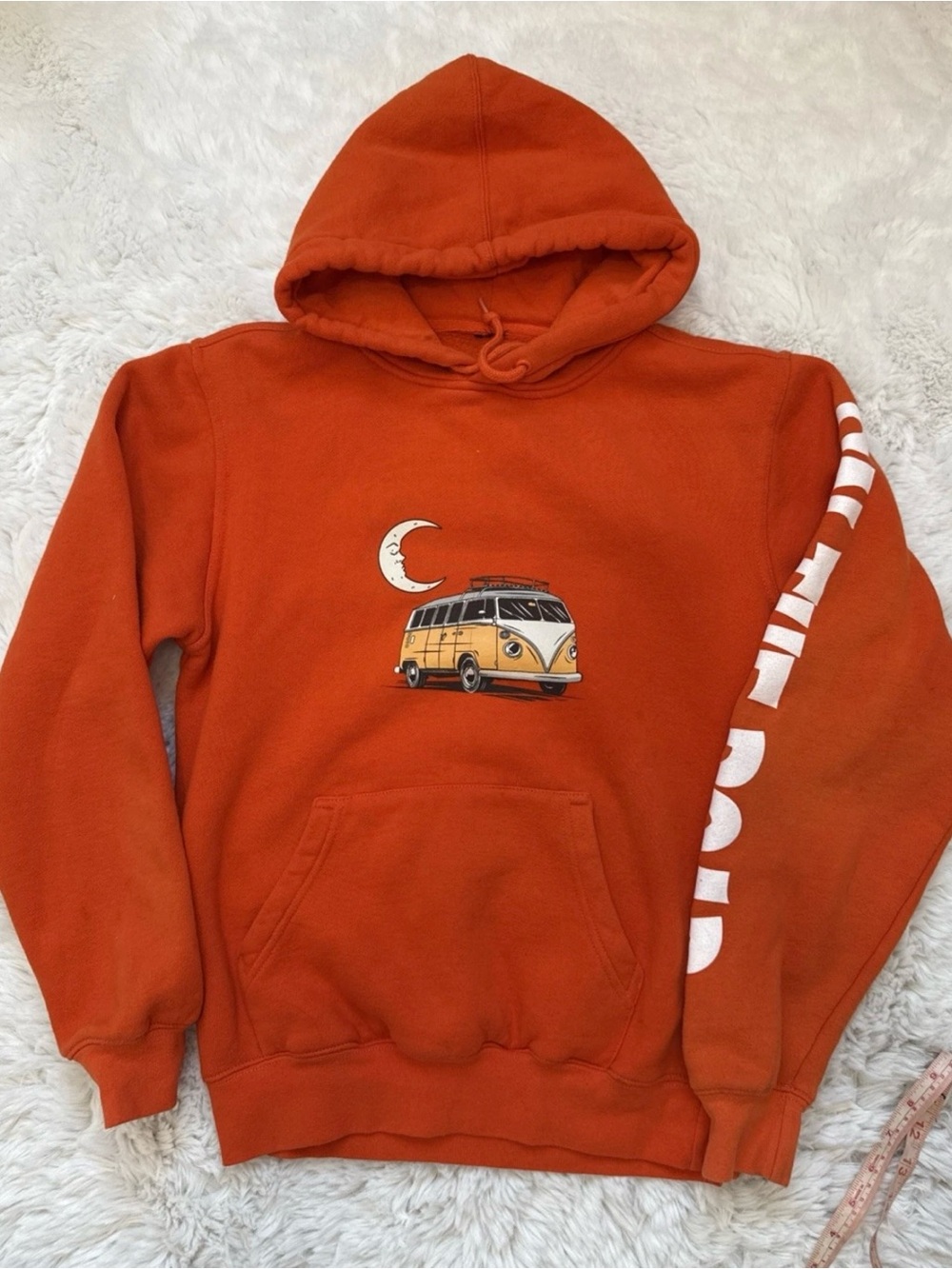 On The Road Pullover Hoodie SZ SX Obsessive Love Drawstring Pocket VW Van Desert